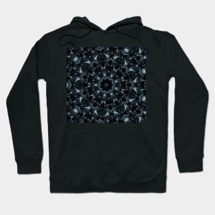 Silver Blue Magical Winter Star Hoodie